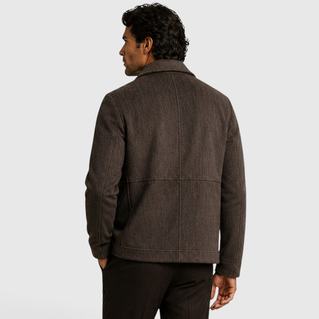 Cedric | Sharp Shirt Collar Zip-Up Jacket for Men