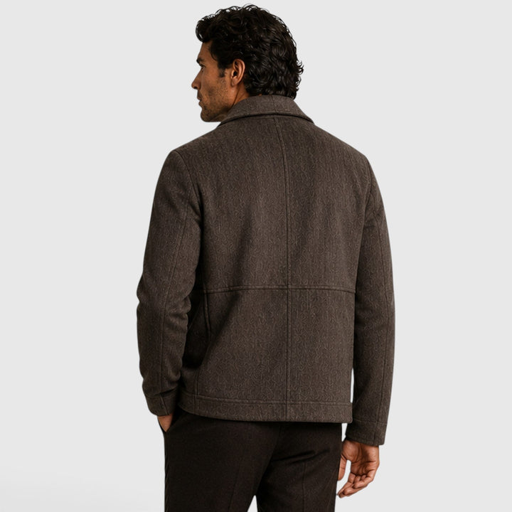 Cedric | Sharp Shirt Collar Zip-Up Jacket for Men