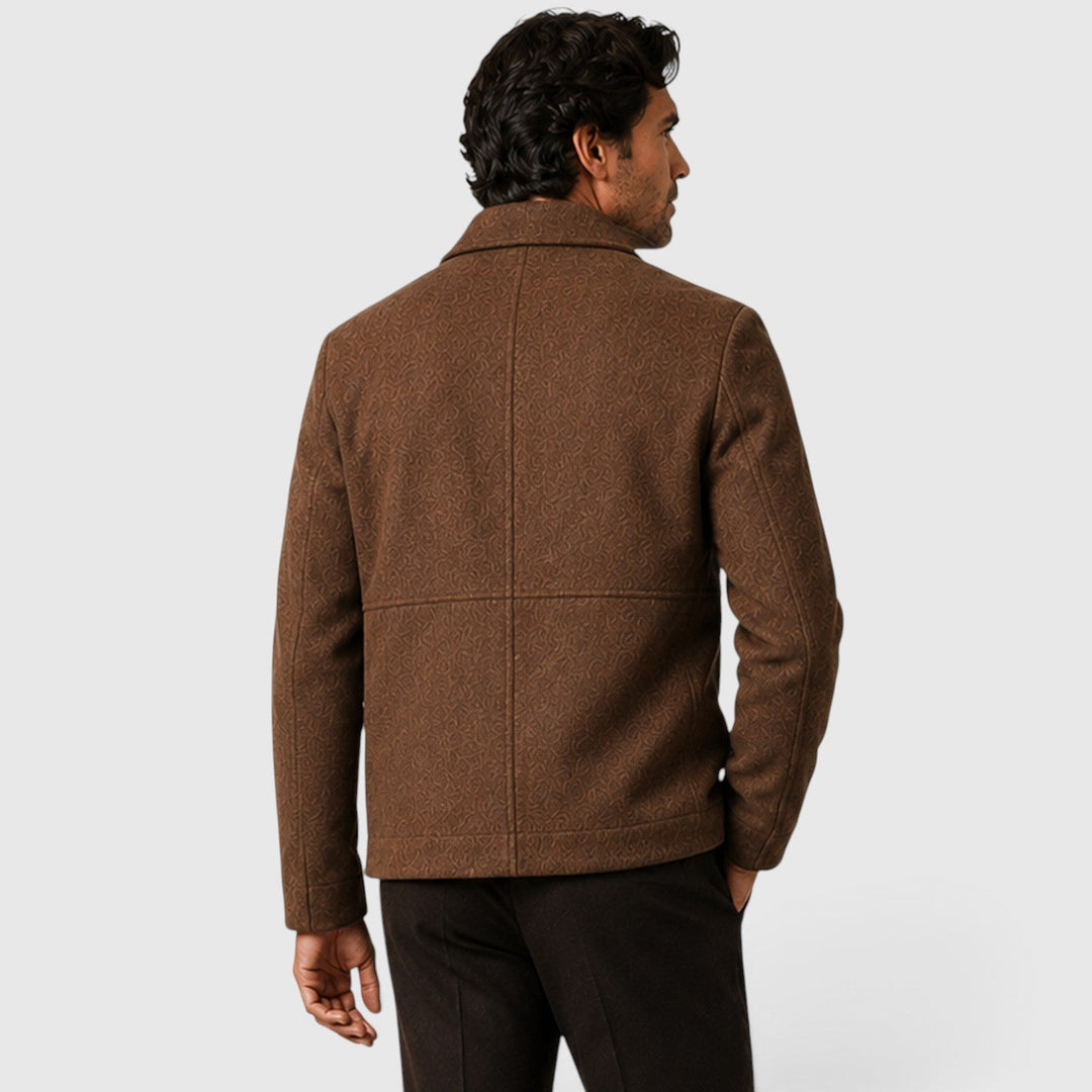 Cedric | Sharp Shirt Collar Zip-Up Jacket for Men