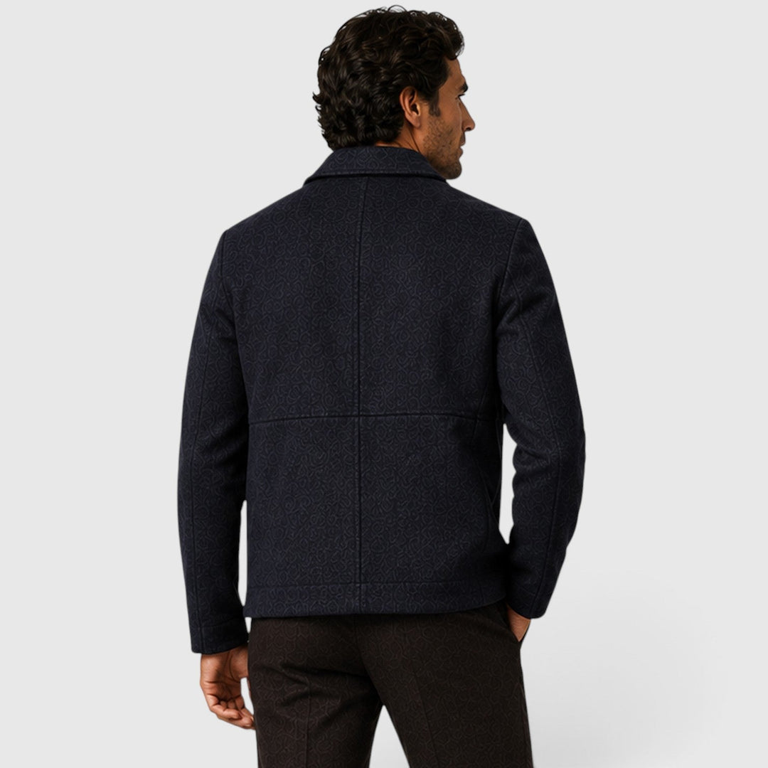 Cedric | Sharp Shirt Collar Zip-Up Jacket for Men