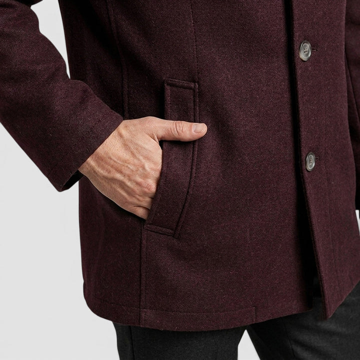Lionel | Warm Stand-Collar Padded Wool Overcoat