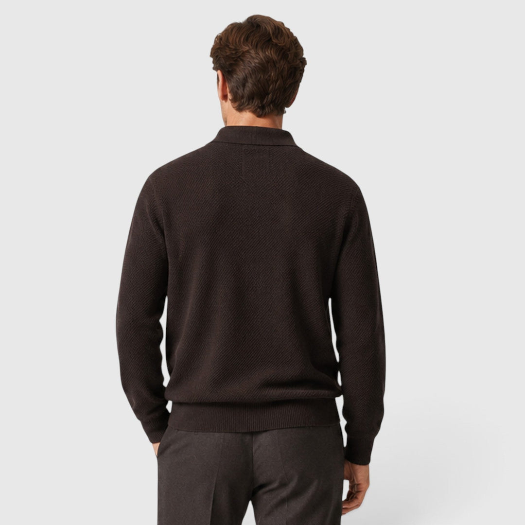 Oakley | Cosy Textured Knit Collar Cardigan for Men