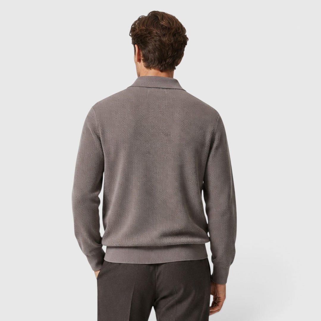 Oakley | Cosy Textured Knit Collar Cardigan for Men