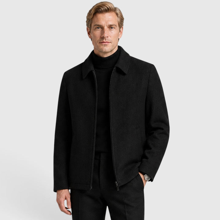 Gideon | Refined Wool-Blend Zip Jacket for Men's Smart Layering