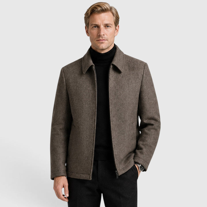 Gideon | Refined Wool-Blend Zip Jacket for Men's Smart Layering