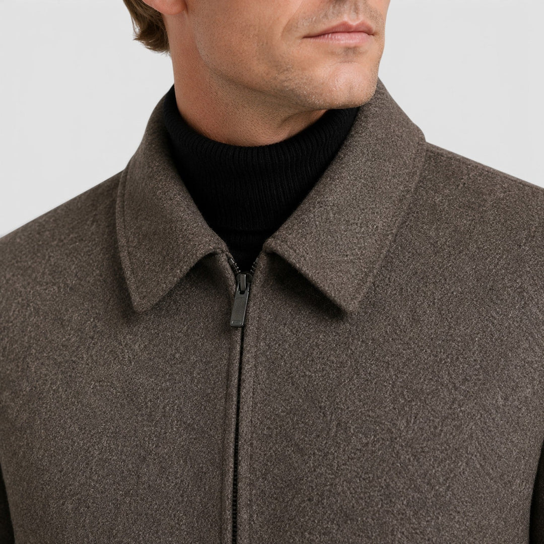 Gideon | Refined Wool-Blend Zip Jacket for Men's Smart Layering