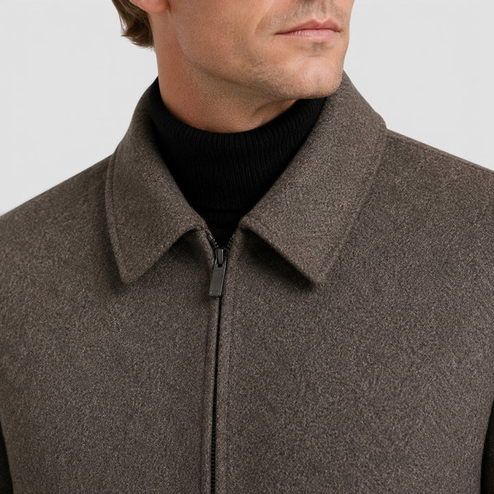 Gideon | Refined Wool-Blend Zip Jacket for Men's Smart Layering