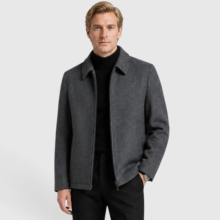 Gideon | Refined Wool-Blend Zip Jacket for Men's Smart Layering