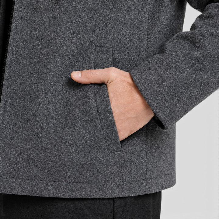 Gideon | Refined Wool-Blend Zip Jacket for Men's Smart Layering