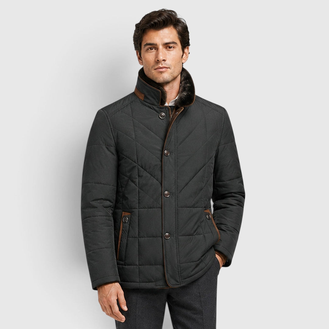Maxwell | Warm Quilted Stand-Collar Jacket for Men