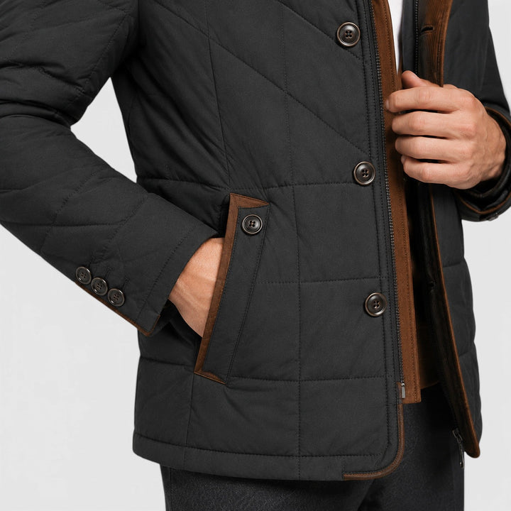 Maxwell | Warm Quilted Stand-Collar Jacket for Men