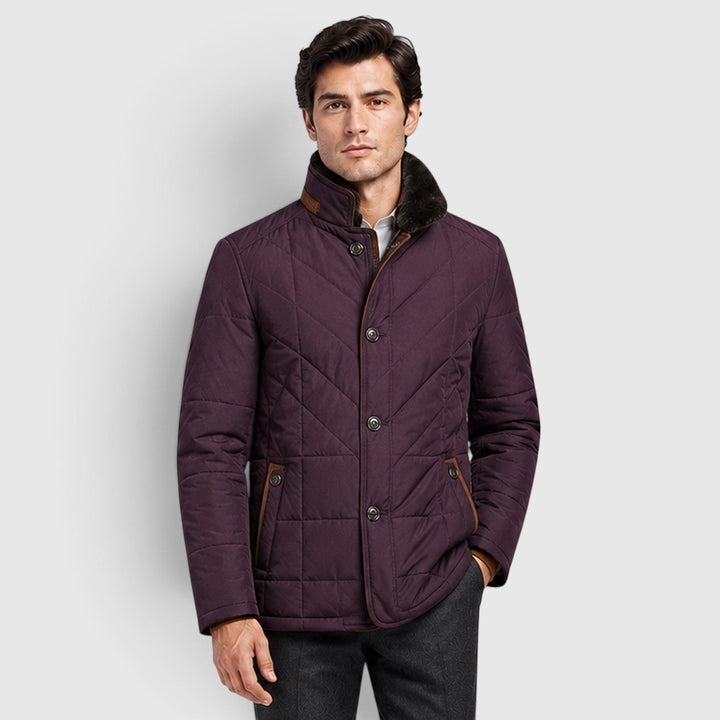 Maxwell | Warm Quilted Stand-Collar Jacket for Men