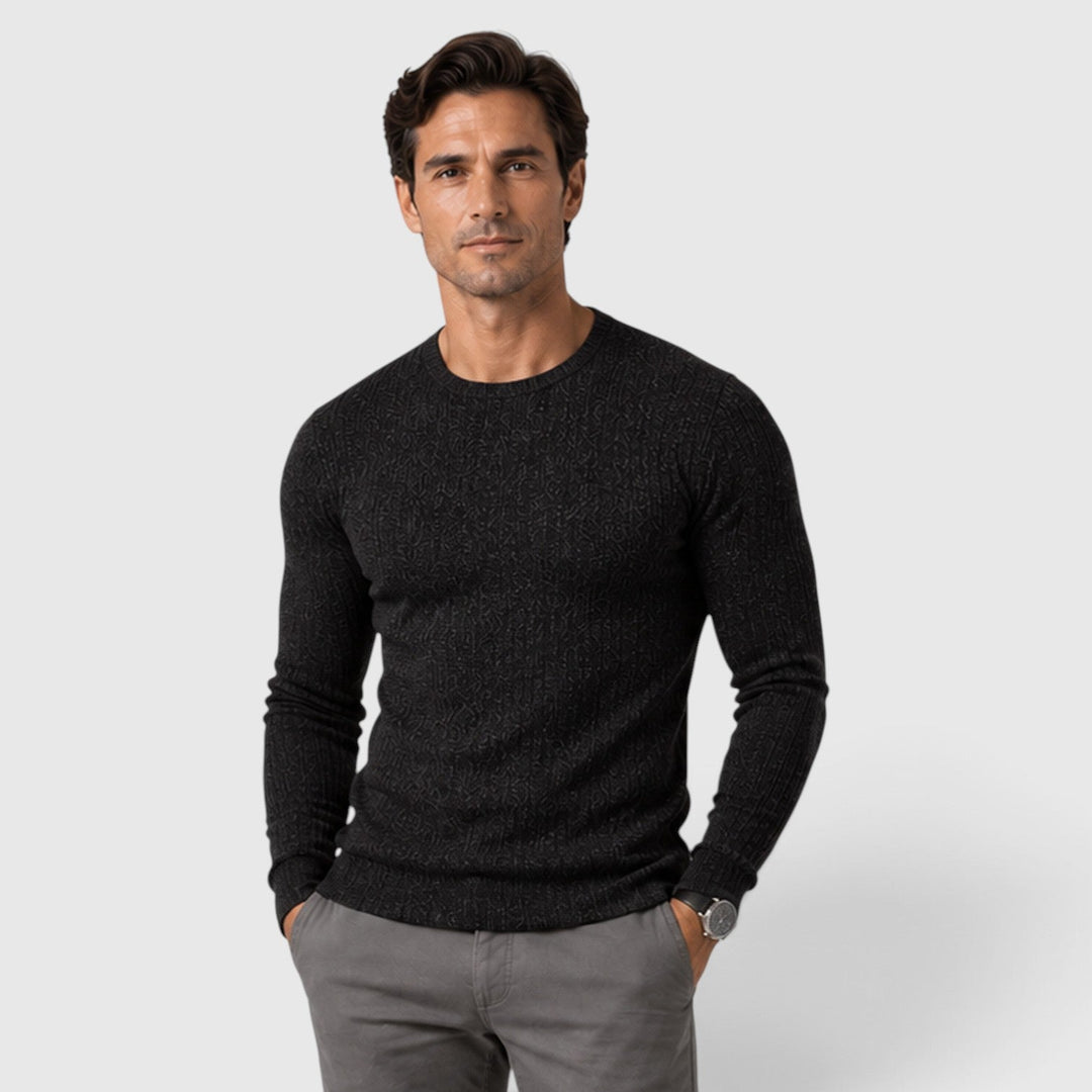 Nathaniel | Smart Crew Neck Knitted Jumper for Men