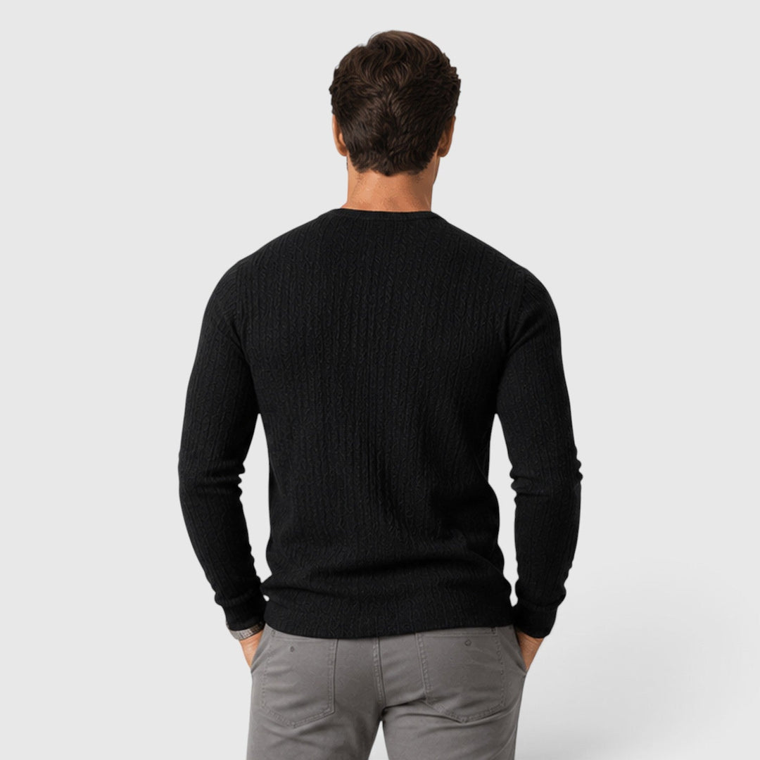 Harley | Elevated Ribbed Crew Neck Jumper Men