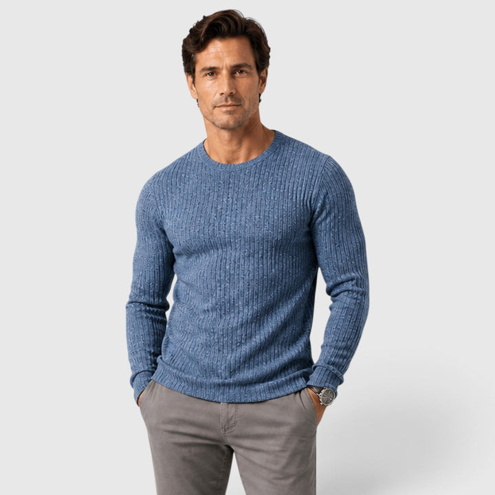 Harley | Elevated Ribbed Crew Neck Jumper Men