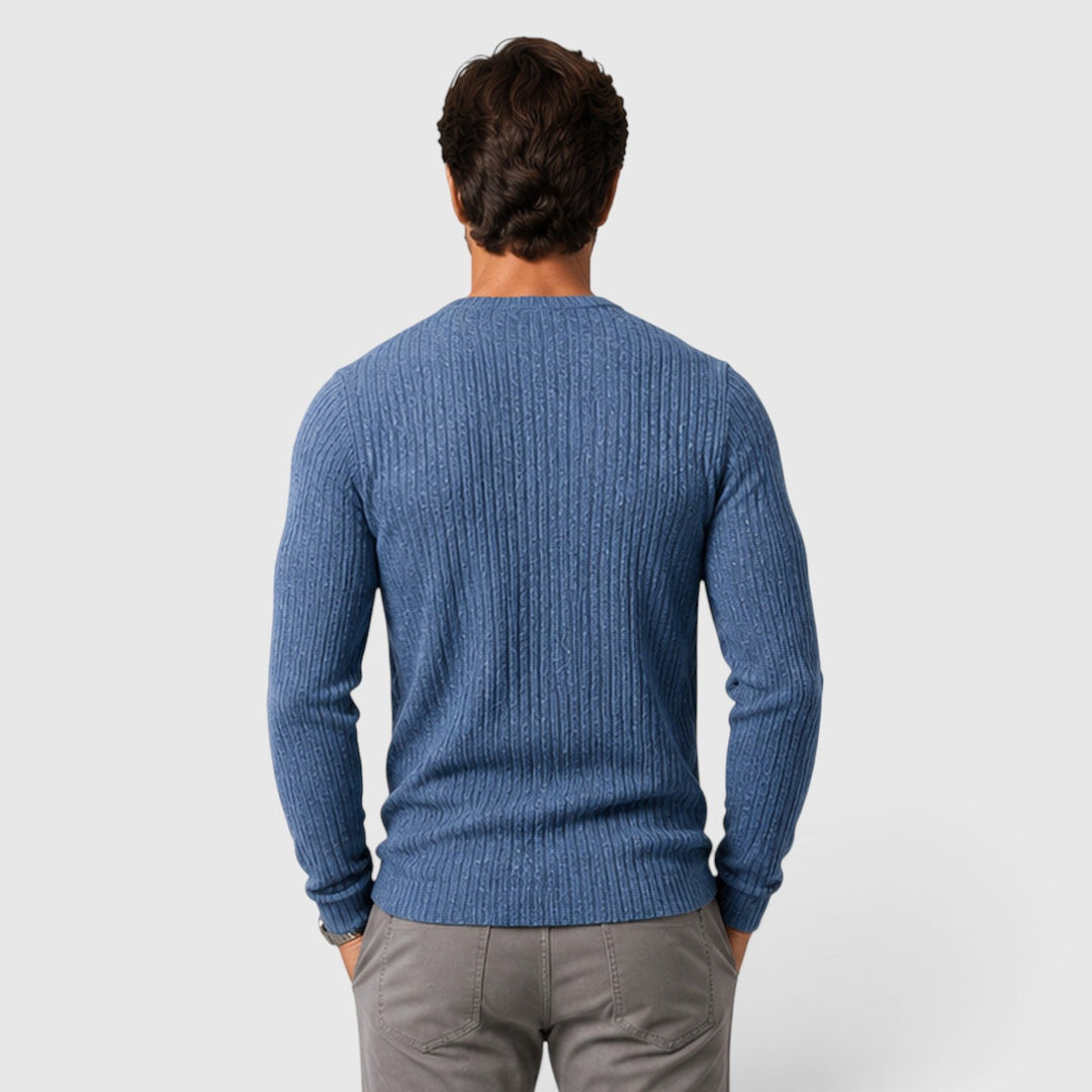 Harley | Elevated Ribbed Crew Neck Jumper Men