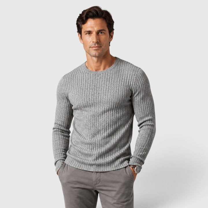 Harley | Elevated Ribbed Crew Neck Jumper Men
