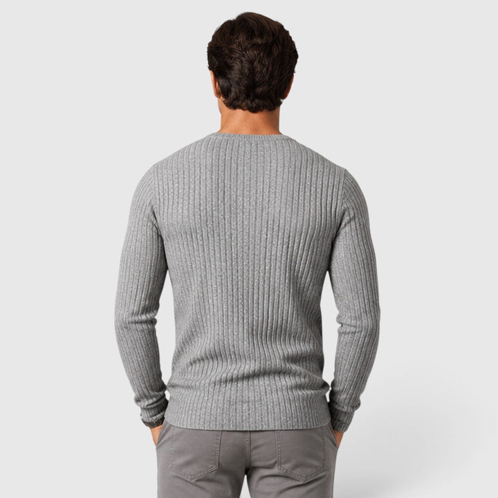 Harley | Elevated Ribbed Crew Neck Jumper Men