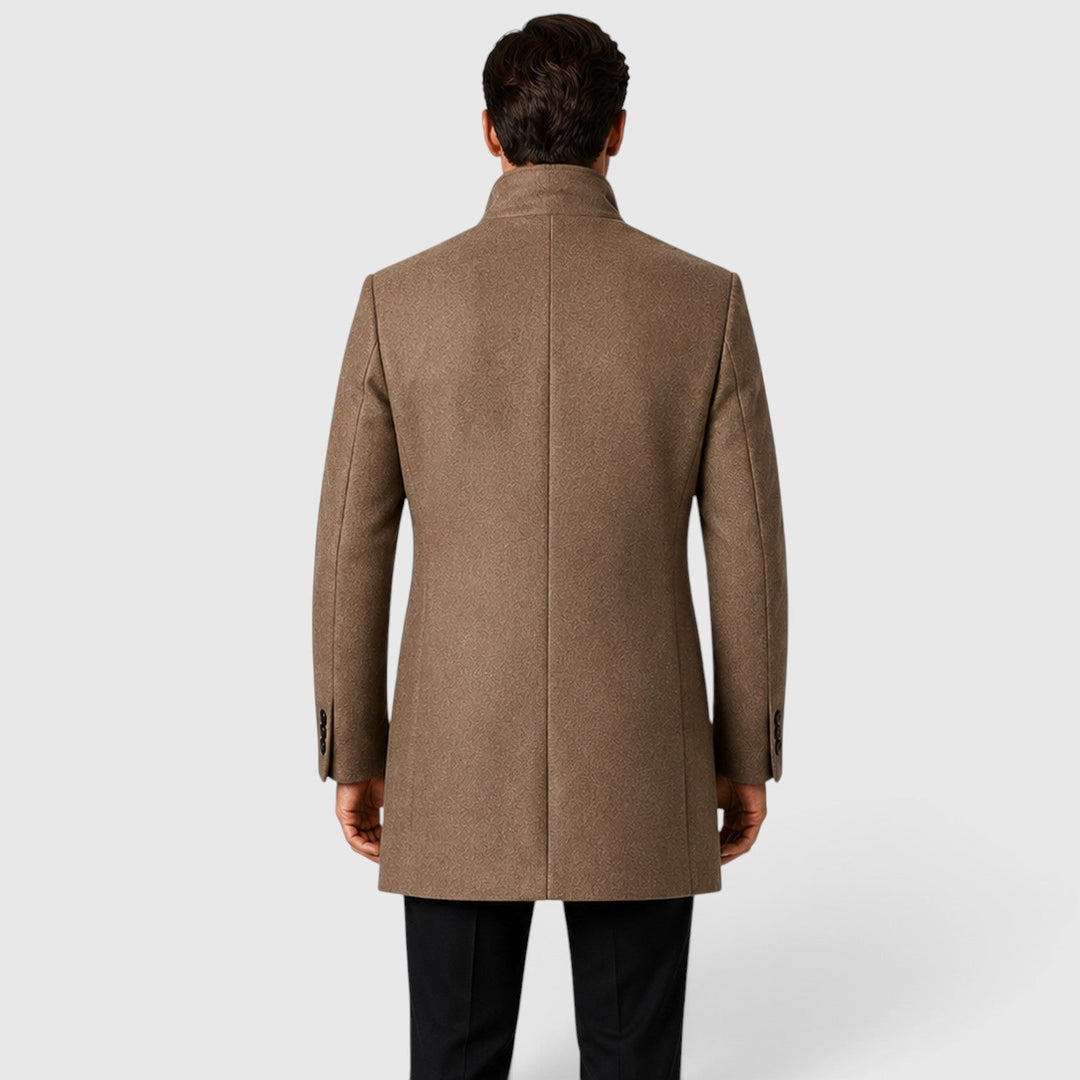 Isaac | Classic Single-Breasted Wool Overcoat for Men