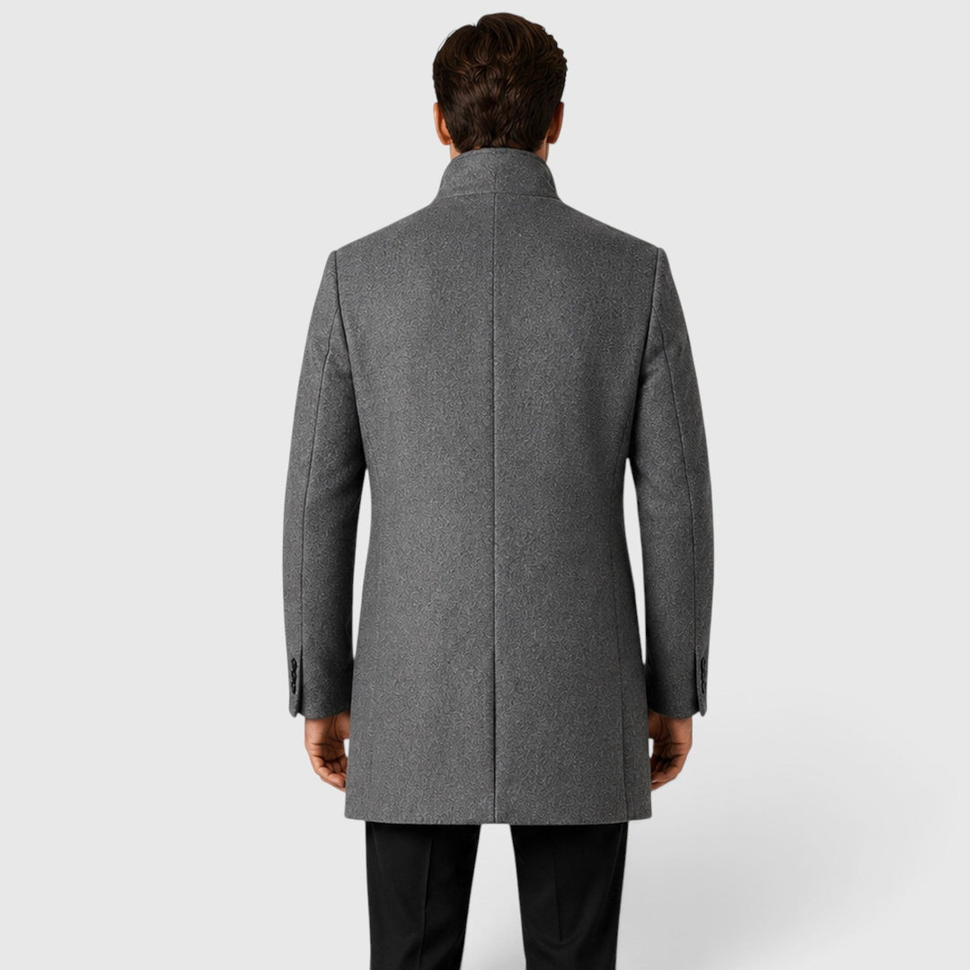 Isaac | Classic Single-Breasted Wool Overcoat for Men