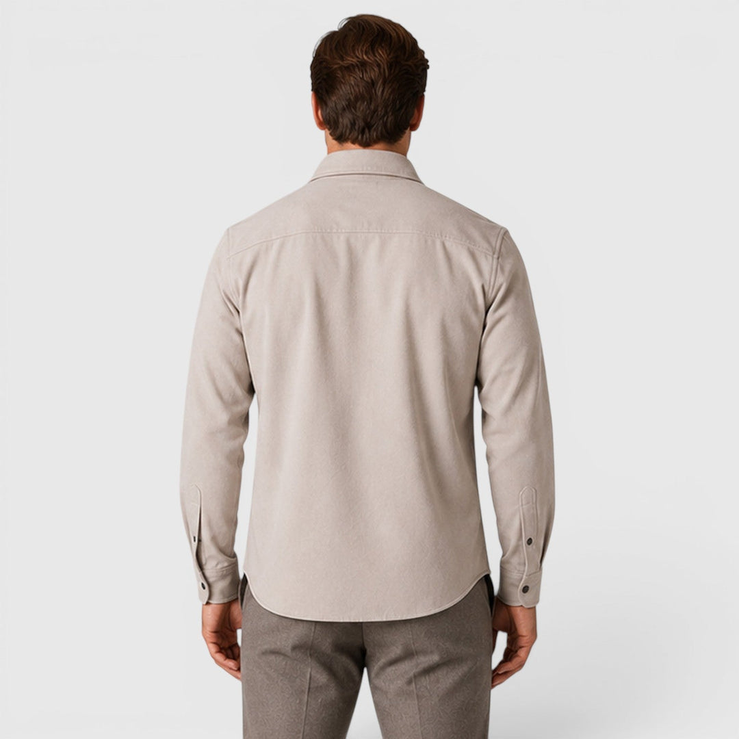 Angus | Relaxed Slim Fit Cotton Overshirt for Men