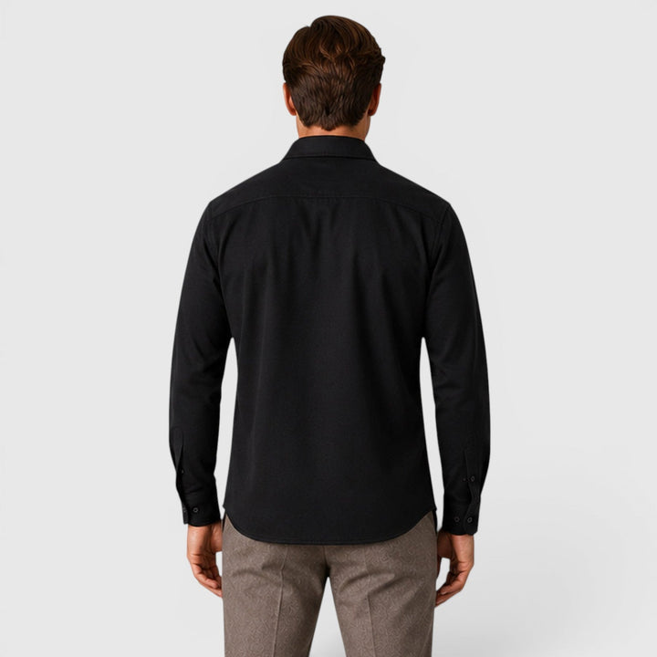 Angus | Relaxed Slim Fit Cotton Overshirt for Men