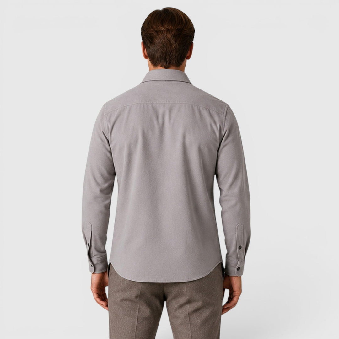 Angus | Relaxed Slim Fit Cotton Overshirt for Men
