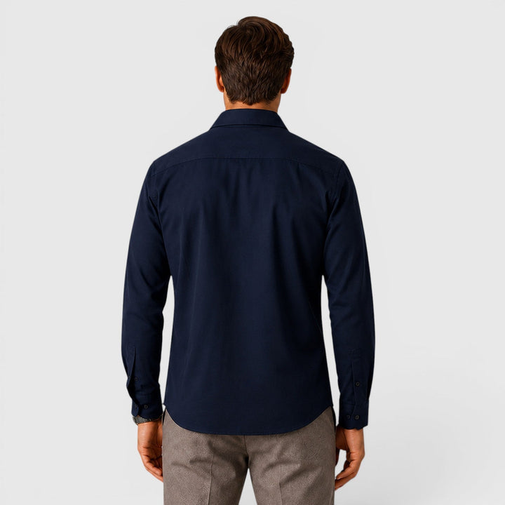 Angus | Relaxed Slim Fit Cotton Overshirt for Men