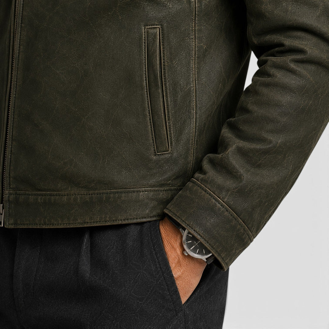 Brogan | Classic Trucker Leather Jacket