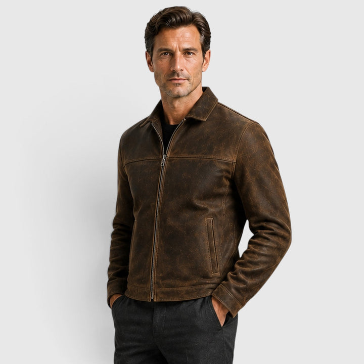 Brogan | Classic Trucker Leather Jacket