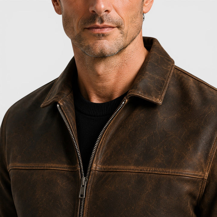 Brogan | Classic Trucker Leather Jacket