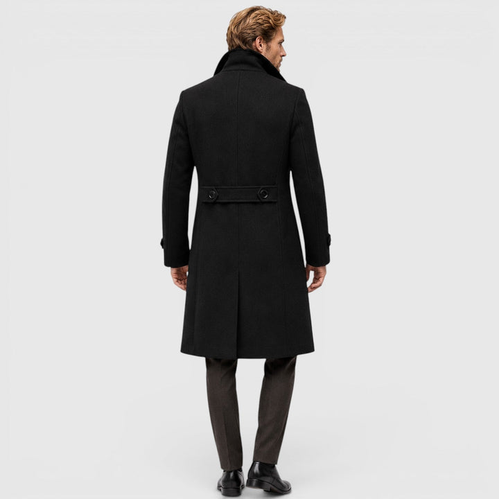 Barnaby | Sharp Double-Breasted Wool Overcoat for Men