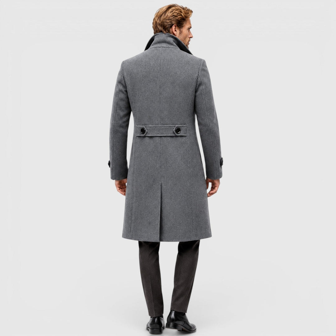 Barnaby | Sharp Double-Breasted Wool Overcoat for Men