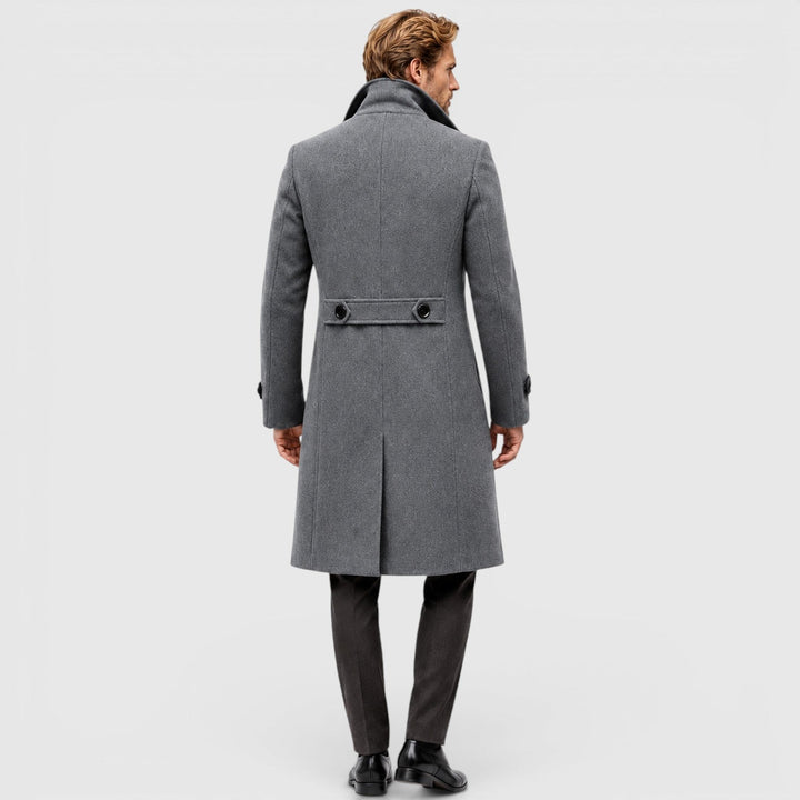Barnaby | Sharp Double-Breasted Wool Overcoat for Men