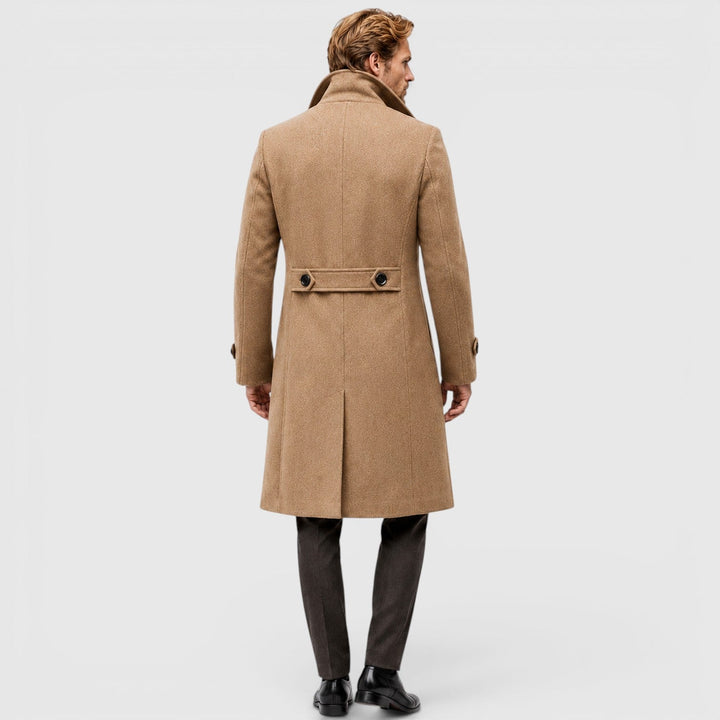 Barnaby | Sharp Double-Breasted Wool Overcoat for Men