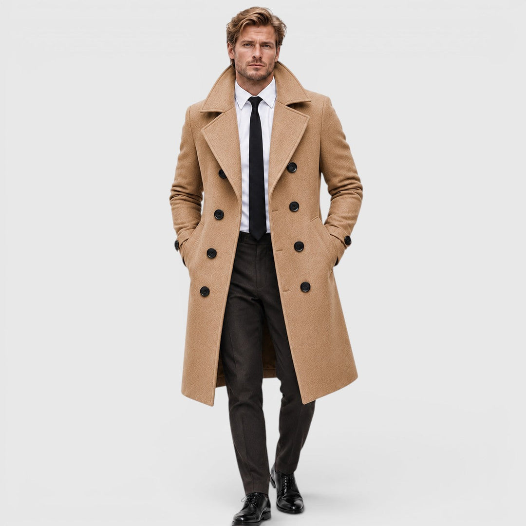 Barnaby | Sharp Double-Breasted Wool Overcoat for Men