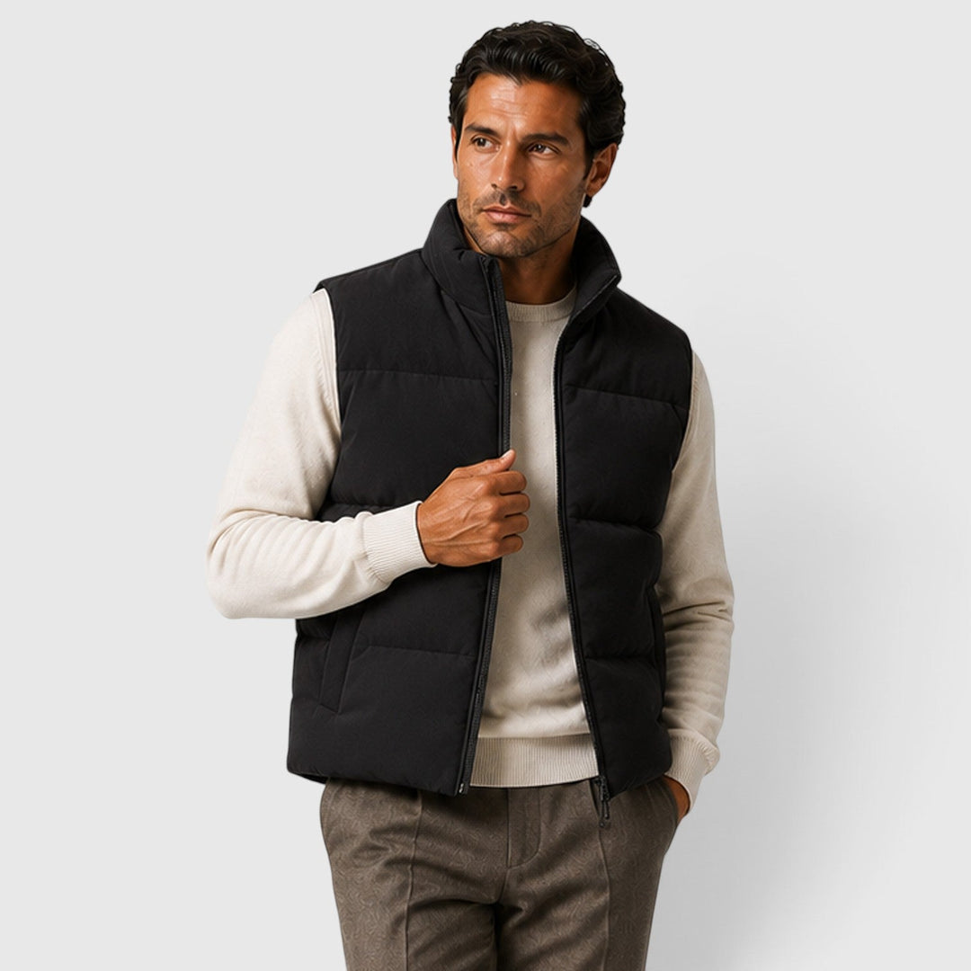 Torin | Rugged Suede Padded Puffer Gilet for Men