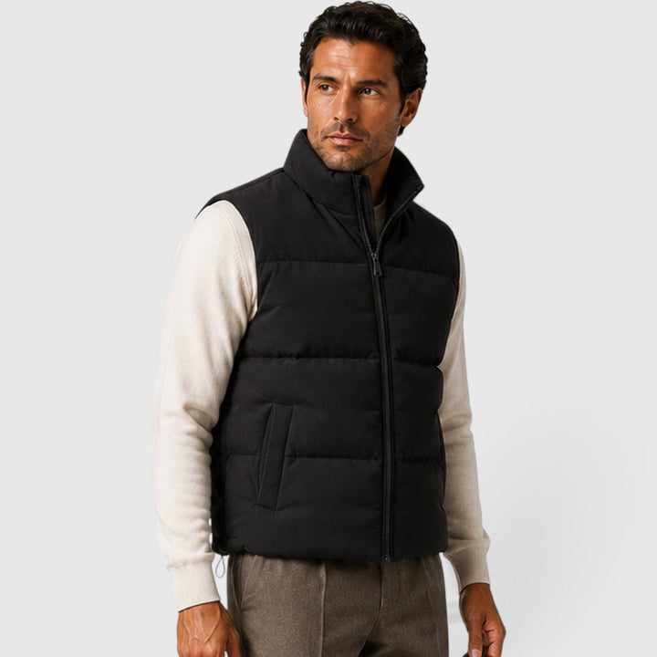 Torin | Rugged Suede Padded Puffer Gilet for Men