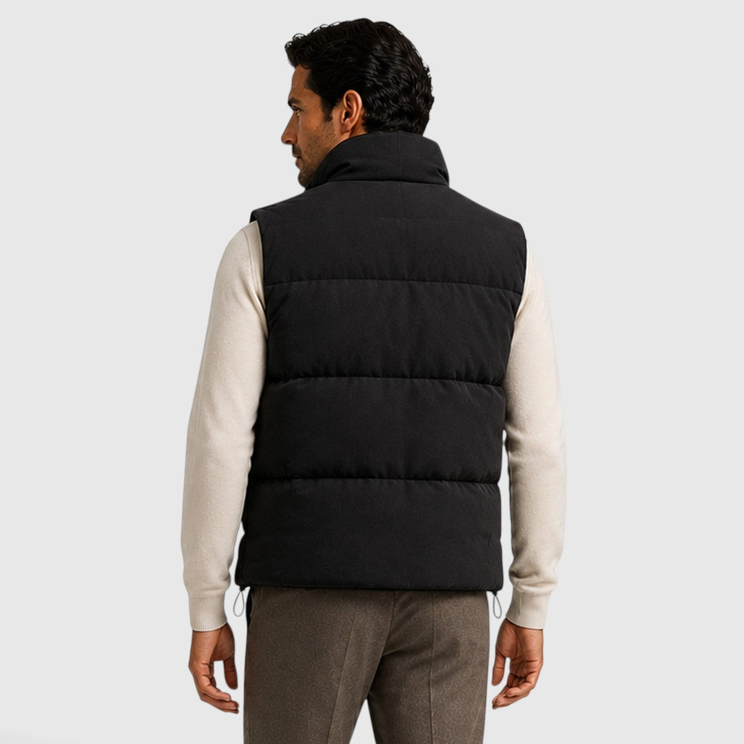 Torin | Rugged Suede Padded Puffer Gilet for Men