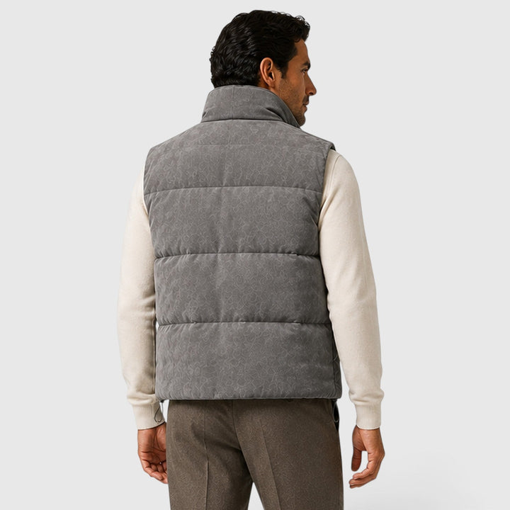 Torin | Rugged Suede Padded Puffer Gilet for Men