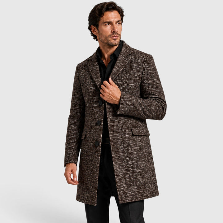 Bertram | Classic Single-Breasted Wool Long Coat