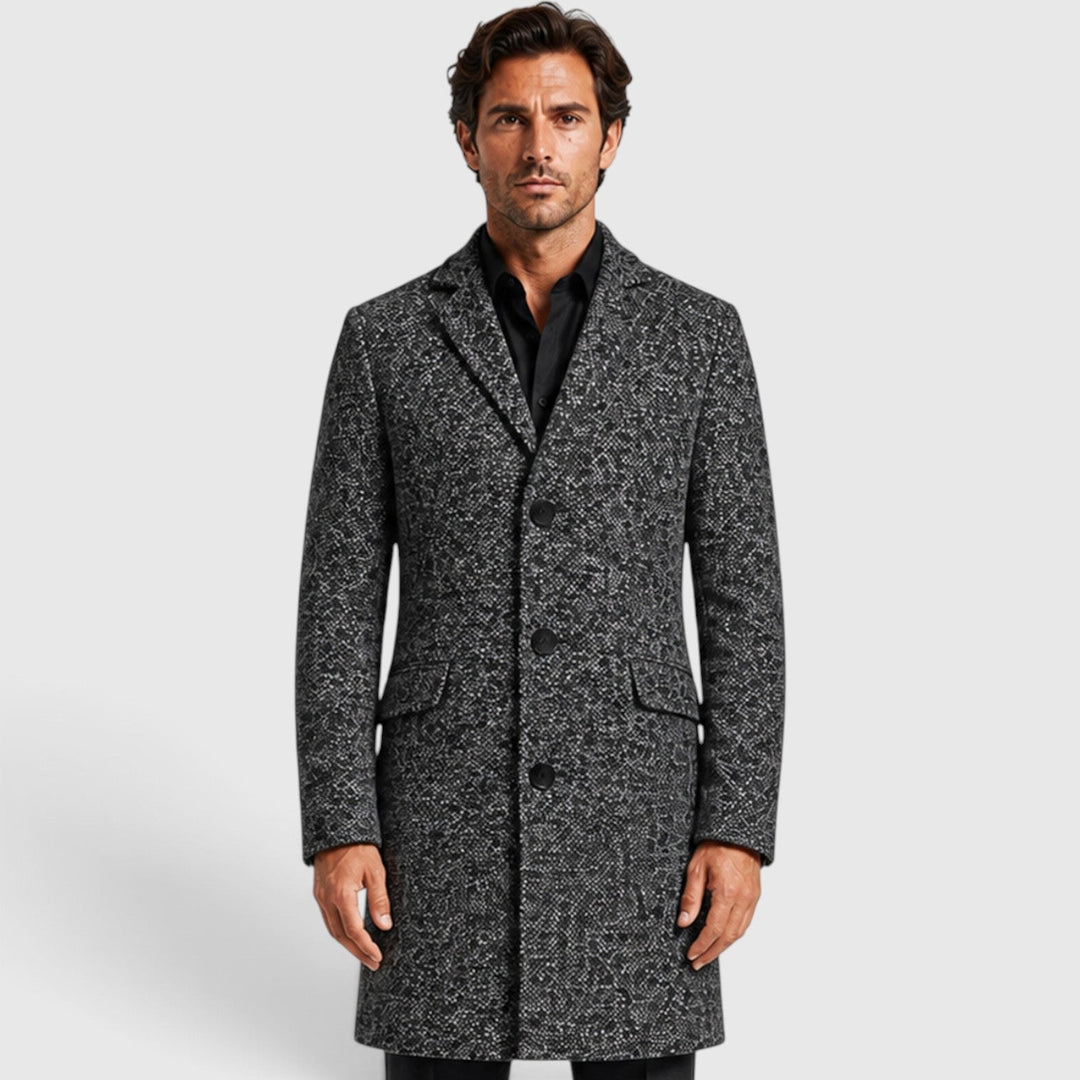 Bertram | Classic Single-Breasted Wool Long Coat