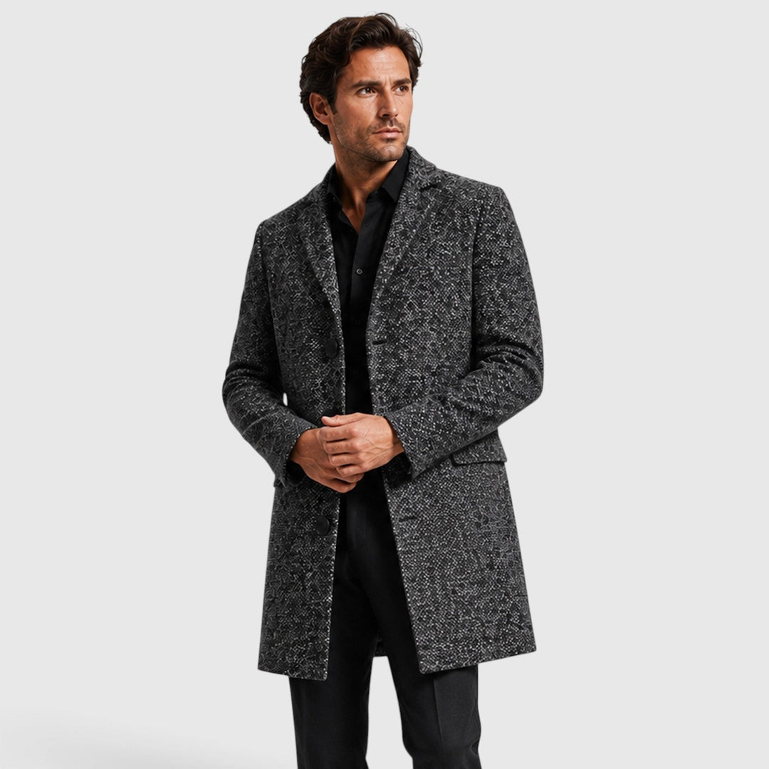 Bertram | Classic Single-Breasted Wool Long Coat