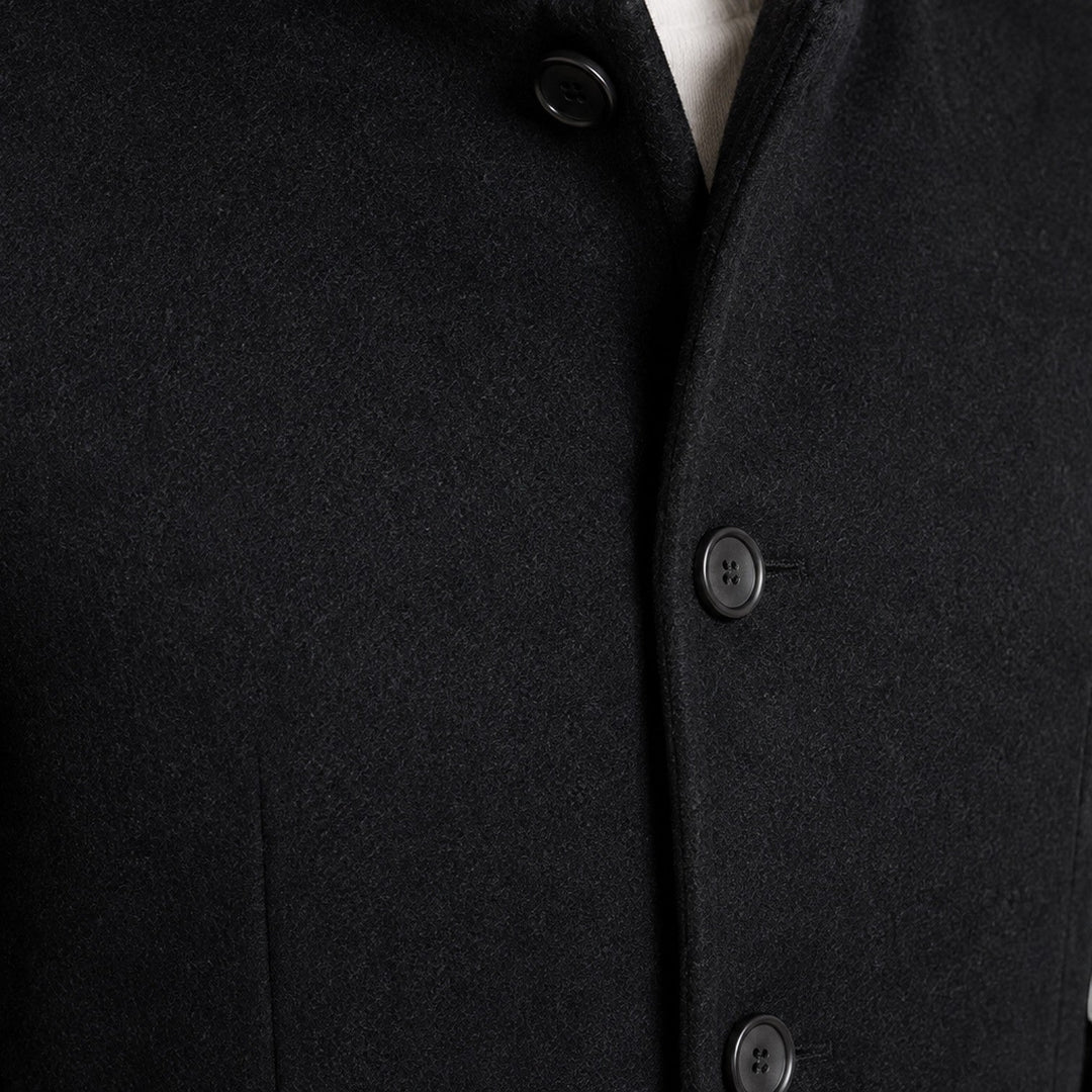 Caleb | Refined Single-Breasted Woolen Overcoat for Men