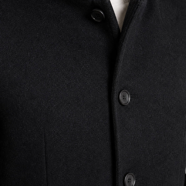 Caleb | Refined Single-Breasted Woolen Overcoat for Men