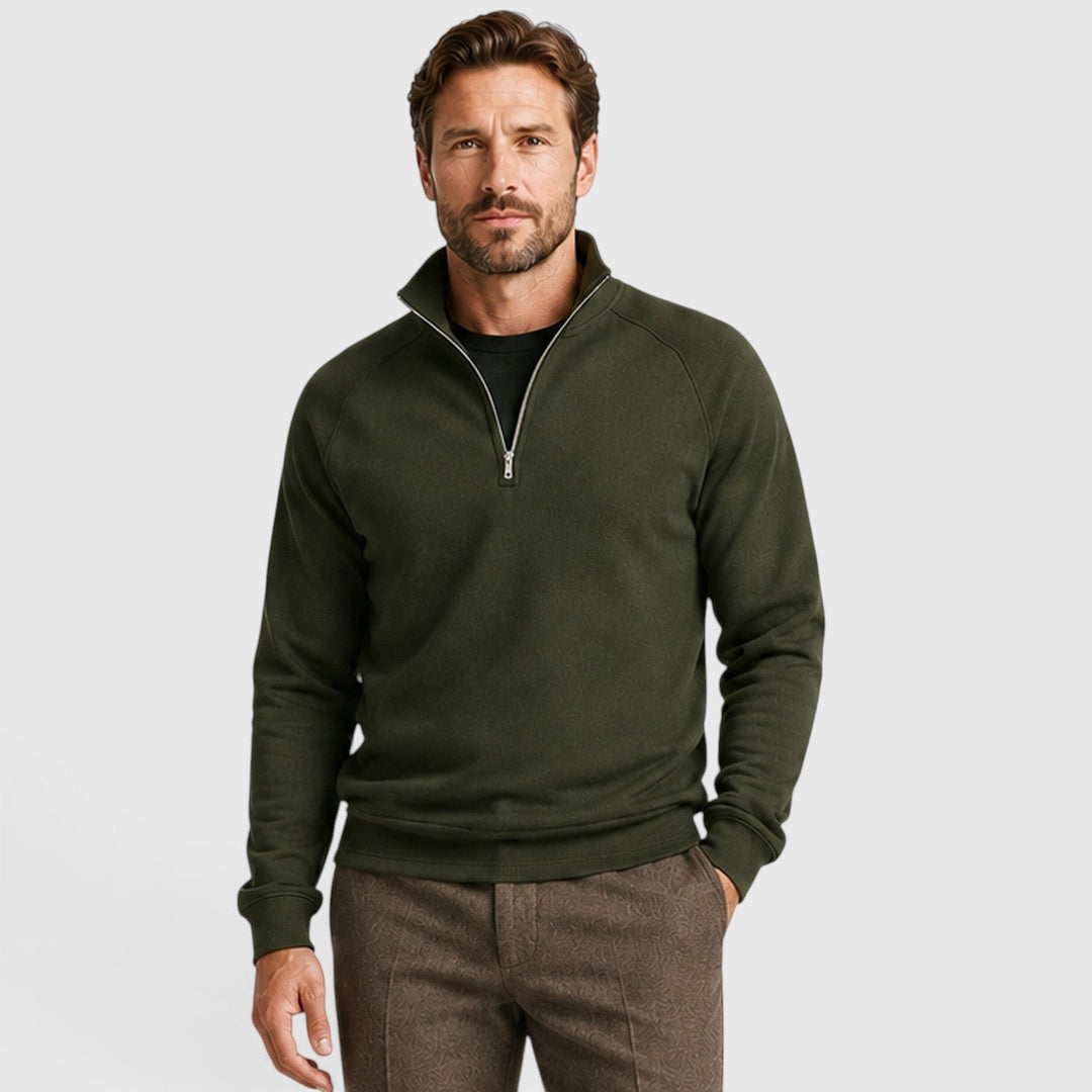 Rhett | Sleek Zip Neck Fleece Sweater for Men