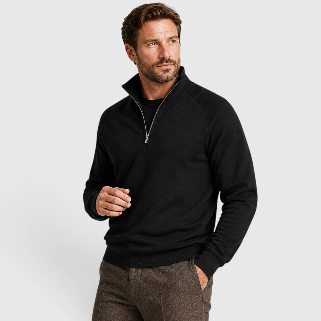 Rhett | Sleek Zip Neck Fleece Sweater for Men
