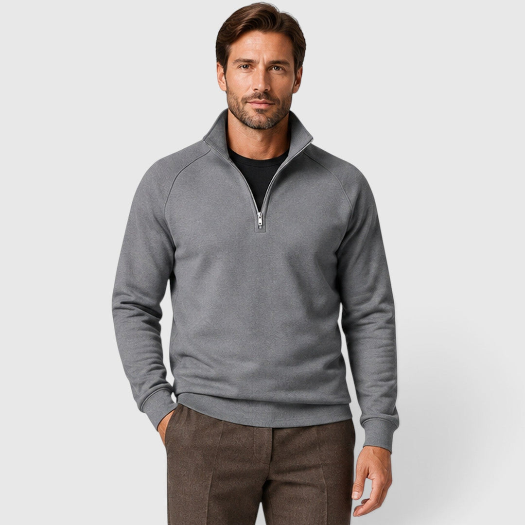Rhett | Sleek Zip Neck Fleece Sweater for Men