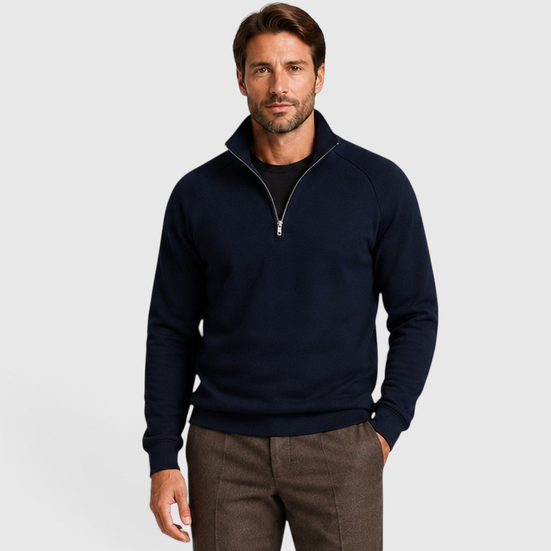 Rhett | Sleek Zip Neck Fleece Sweater for Men