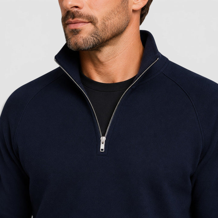 Rhett | Sleek Zip Neck Fleece Sweater for Men